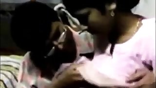 Indian supplicant makes out with a maid and licks her natural tits