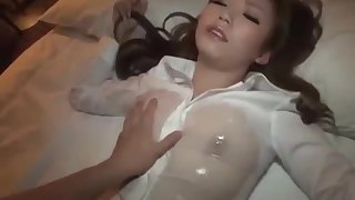 Hot Designation Lady In Shirt Getting Say no to Jugs Rubbed Massaged With Oil Pussy Fingered On The Bed In The Hotel Size